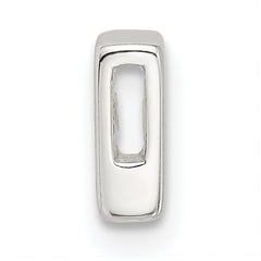 Sterling Silver E-coated Letter E Slide Charm