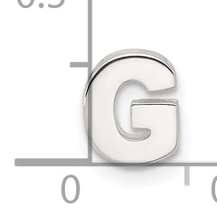 Sterling Silver E-coated Letter G Slide Charm