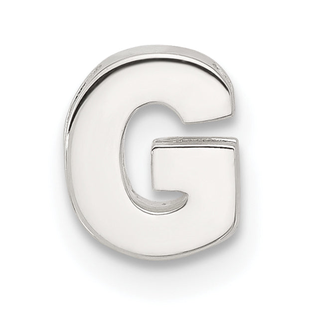 Sterling Silver E-coated Letter G Slide Charm