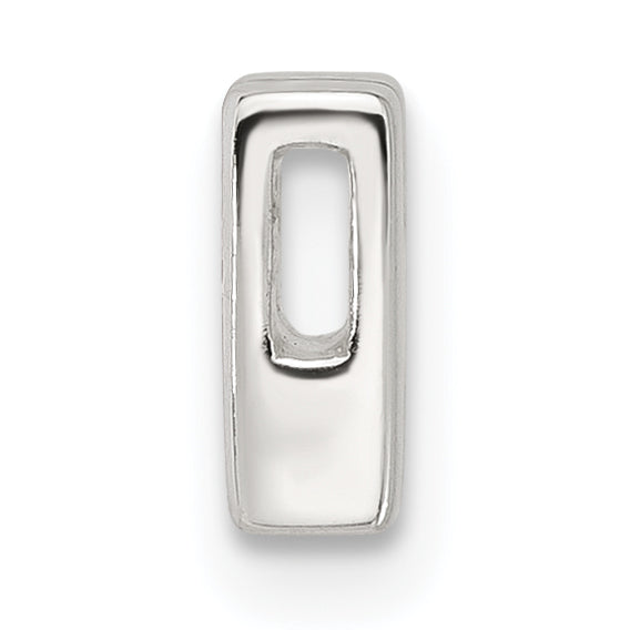 Sterling Silver E-coated Letter H Slide Charm