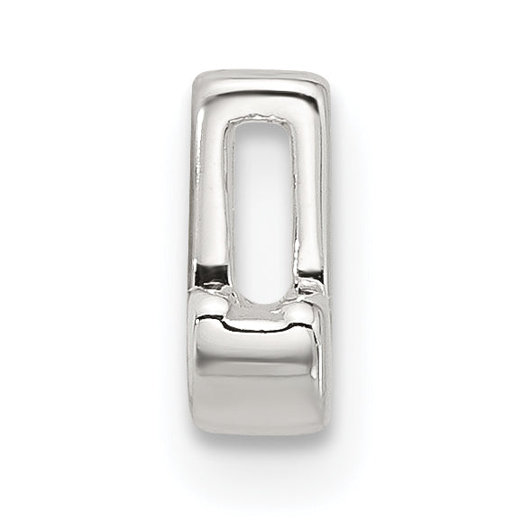 Sterling Silver E-coated Letter J Slide Charm