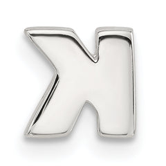 Sterling Silver E-coated Letter K Slide Charm