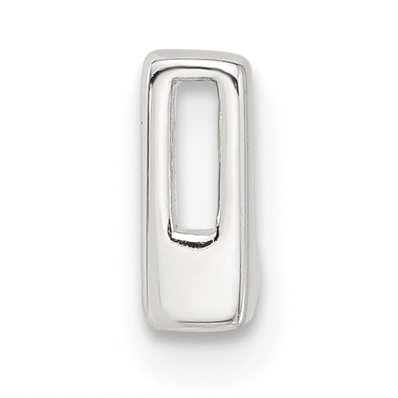 Sterling Silver E-coated Letter L Slide Charm