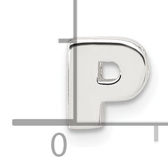 Sterling Silver E-coated Letter P Slide Charm