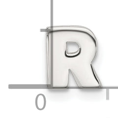 Sterling Silver E-coated Letter R Slide Charm