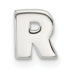 Sterling Silver E-coated Letter R Slide Charm