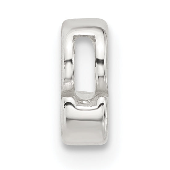 Sterling Silver E-coated Letter S Slide Charm