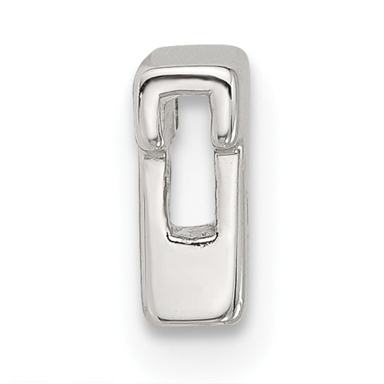 Sterling Silver E-coated Letter T Slide Charm