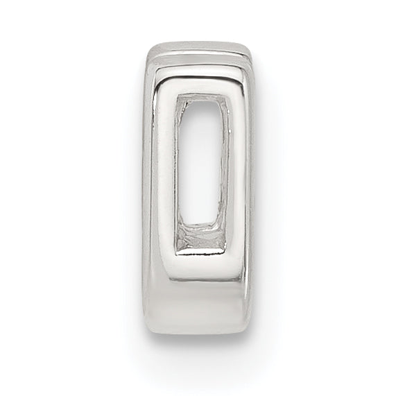 Sterling Silver E-coated Letter U Slide Charm