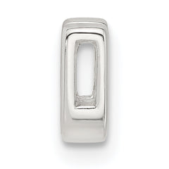 Sterling Silver E-coated Letter U Slide Charm