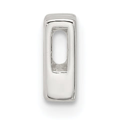 Sterling Silver E-coated Letter W Slide Charm