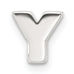 Sterling Silver E-coated Letter Y Slide Charm