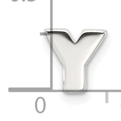 Sterling Silver E-coated Letter Y Slide Charm