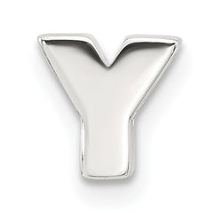 Sterling Silver E-coated Letter Y Slide Charm