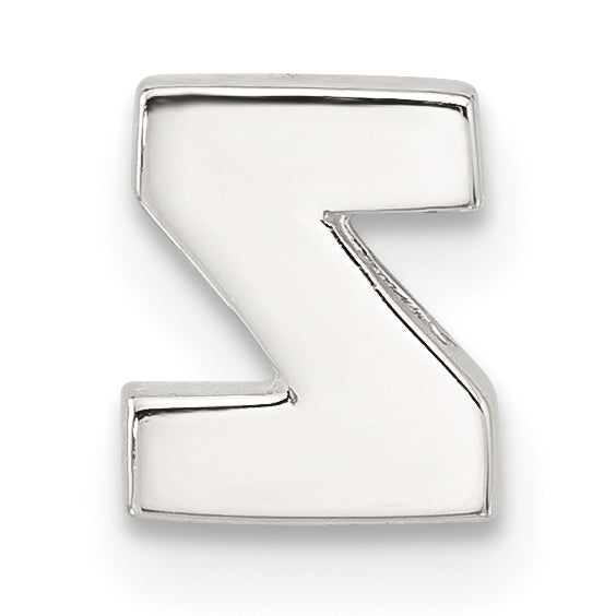 Sterling Silver E-coated Letter Z Slide Charm