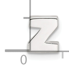 Sterling Silver E-coated Letter Z Slide Charm