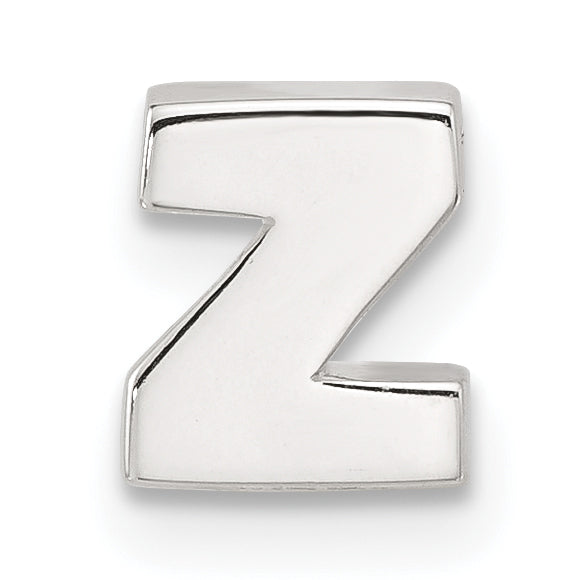 Sterling Silver E-coated Letter Z Slide Charm