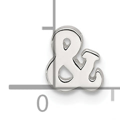 Sterling Silver E-coated Ampersand AND & Symbol Slide Charm