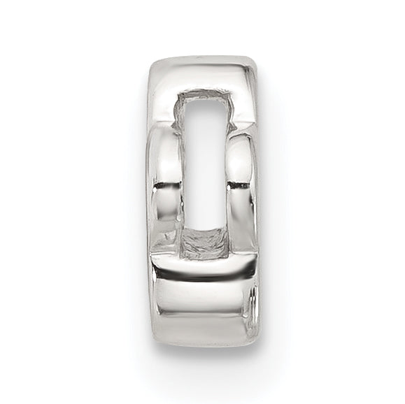 Sterling Silver E-coated Flower Slide Charm