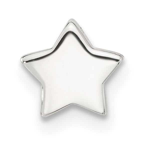 Sterling Silver E-coated Star Slide Charm