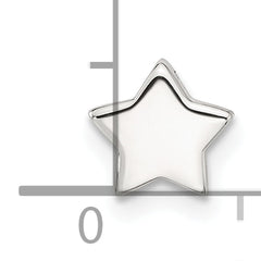 Sterling Silver E-coated Star Slide Charm