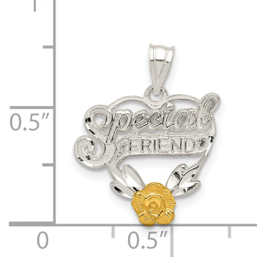 Sterling Silver Special Friend Heart Charm