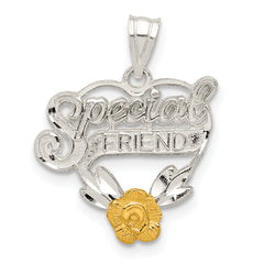 Sterling Silver Special Friend Heart Charm