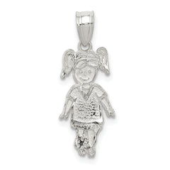 Sterling Silver Sports Soccer Player Girl Charm