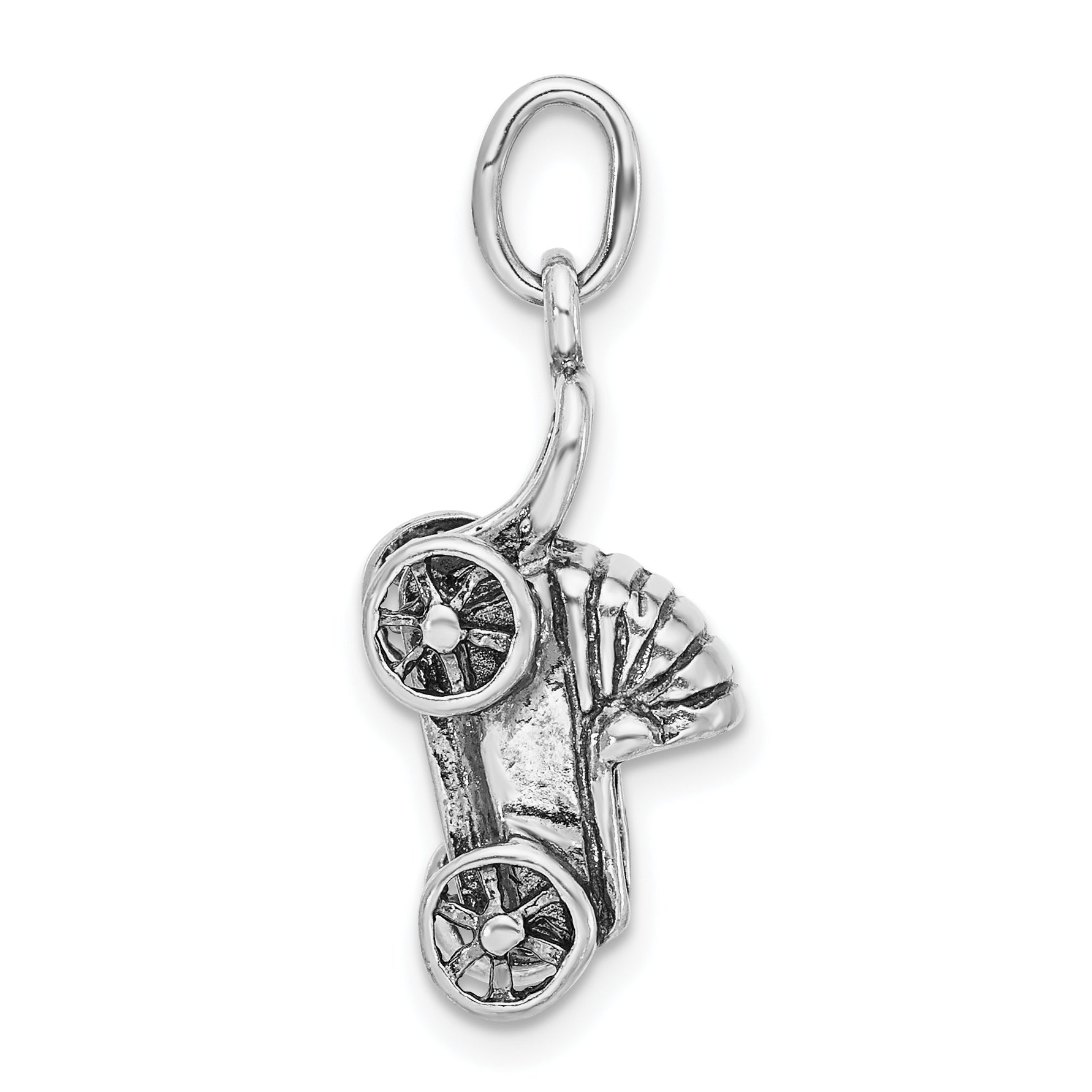 Sterling Silver Baby Buggy Charm