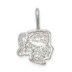 Sterling Silver Girl Head Charm