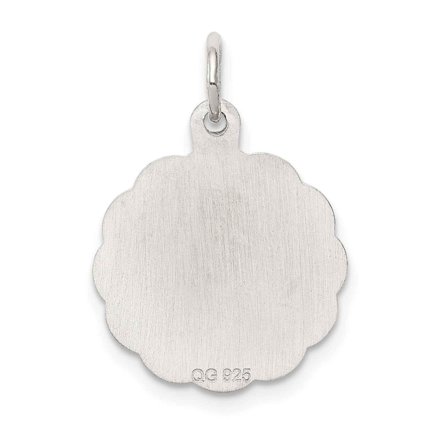 Sterling Silver Rhodium-plated To My Maid of Honor Disc Charm