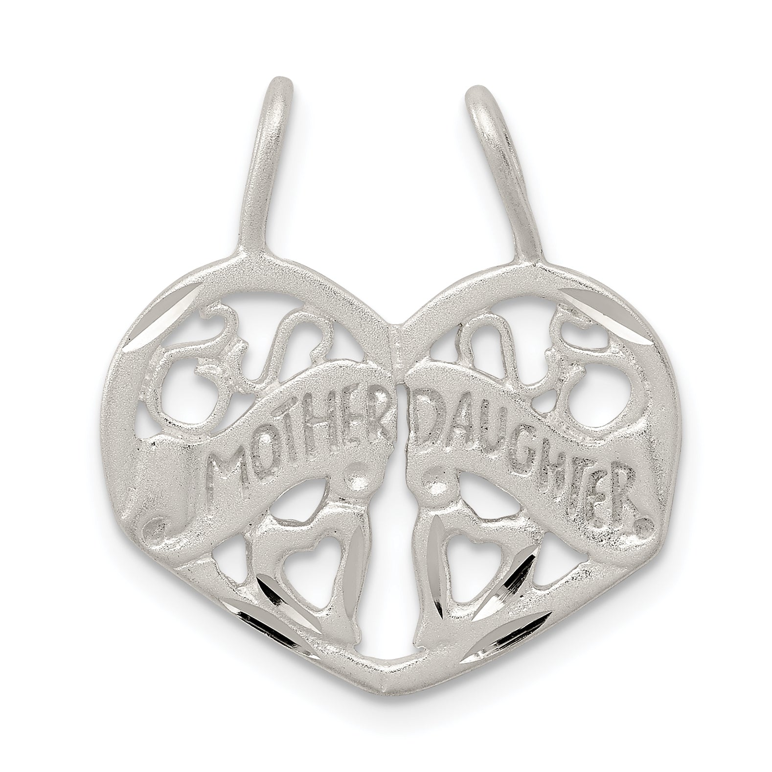 Sterling Silver Mother Daughter 2-piece break apart Charm