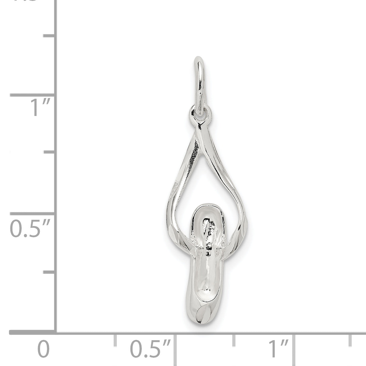 Sterling Silver Ballet Slipper Charm