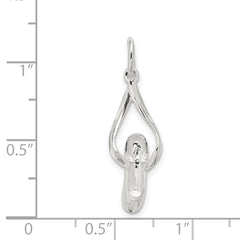 Sterling Silver Ballet Slipper Charm