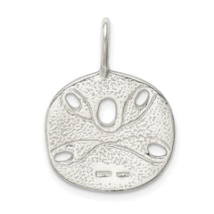 Sterling Silver 925 Sand Dollar Charm with Polished Anti-Tarnish Finish