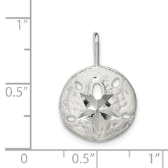 Sterling Silver 925 Sand Dollar Charm with Polished Finish & Anti-Tarnish Coating