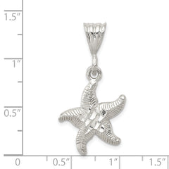 Sophia Jewelers Solid 925 Sterling Silver Polished Starfish Charm for Men