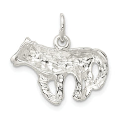 Sophia Jewelers 925 Sterling Silver Wolf Charm with Polished Solid Finish