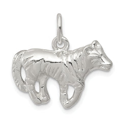 Sterling Silver Wolf Charm