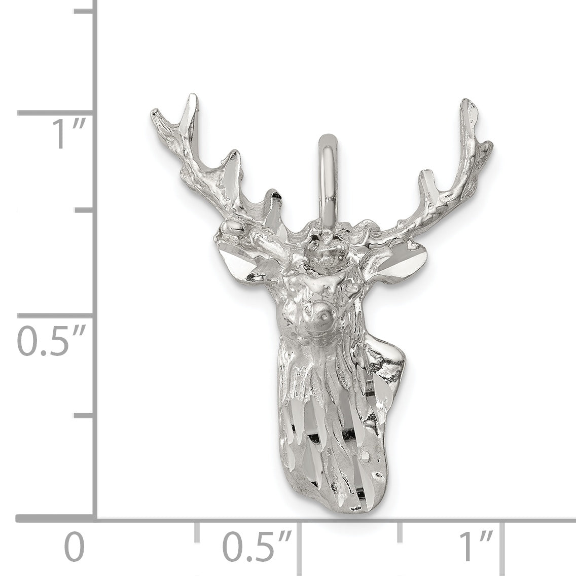 Sterling Silver Deer Head Charm