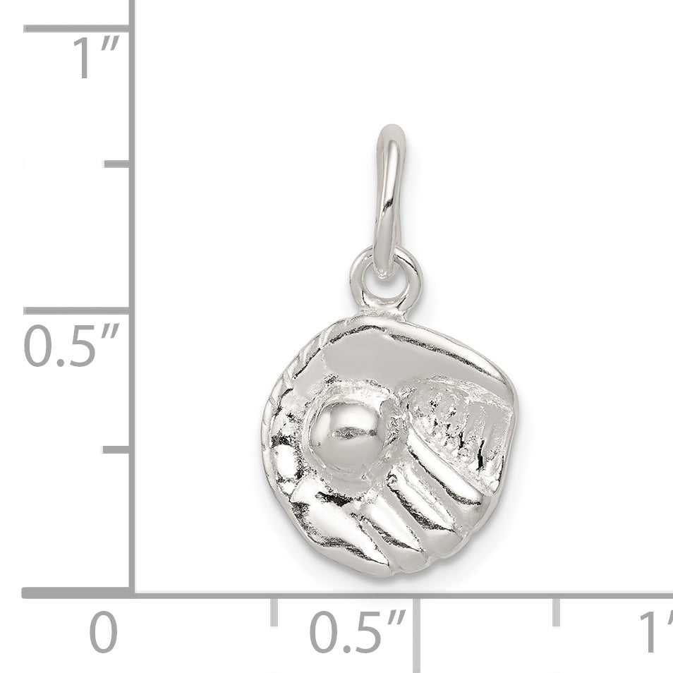 Sterling Silver Baseball Glove Charm