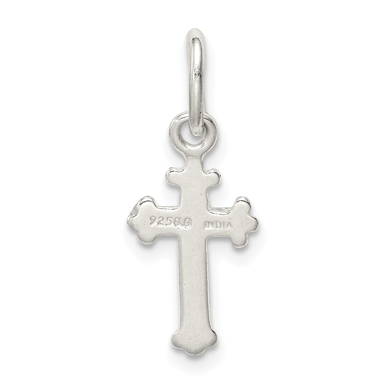 Sterling Silver Fleur De Lis Cross Charm