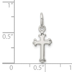 Sterling Silver Fleur De Lis Cross Charm