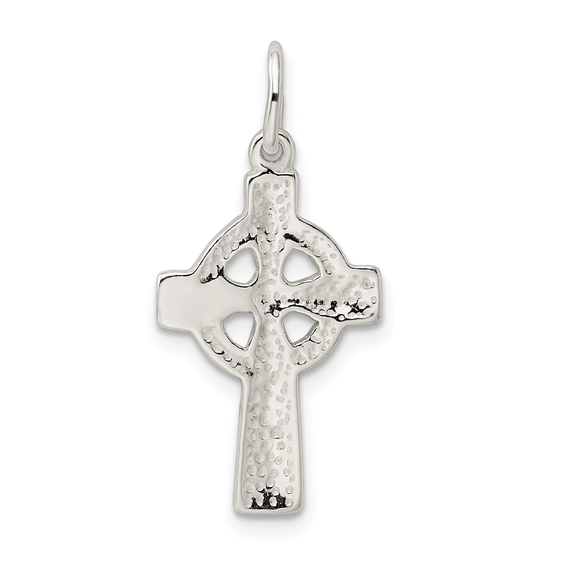 Sterling Silver 925 Celtic Cross Charm with Polished Anti-Tarnish Finish