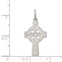 Sterling Silver 925 Celtic Cross Charm with Polished Anti-Tarnish Finish