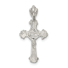 Sterling Silver 925 INRI Crucifix Pendant with Polished Finish Elegant Solid Design