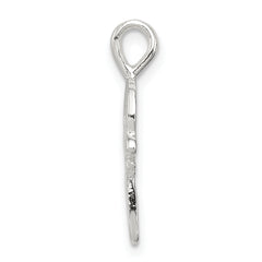 Sterling Silver 925 Candy Cane Charm - Solid Casted Festive Design