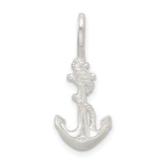 Men’s Polished 925 Sterling Silver Anchor Charm with Anti-Tarnish Finish