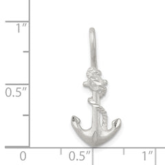 Men’s Polished 925 Sterling Silver Anchor Charm with Anti-Tarnish Finish