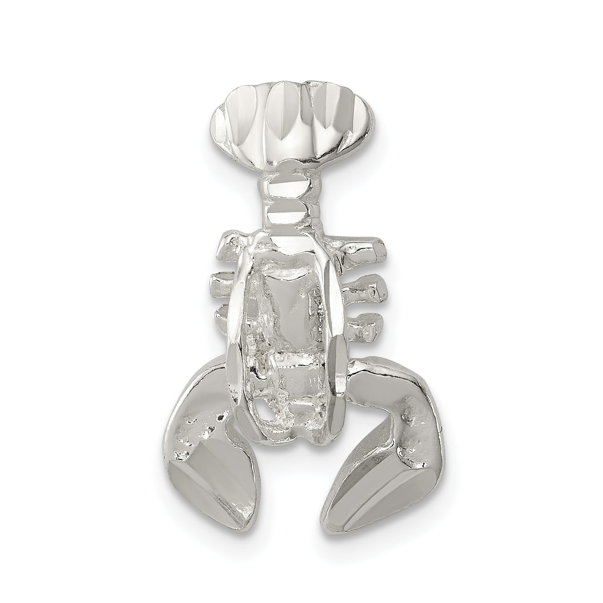 Sterling Silver Lobster Chain Slide Charm